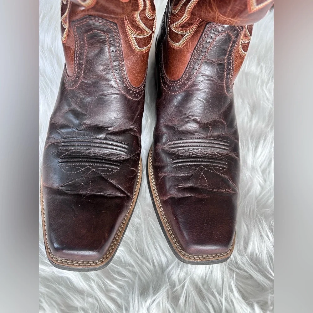 Ariat Boots Rawhide Leather Western Cowboy Groomsman SquareToe #10010953 Mens 13 - Picture 6 of 12